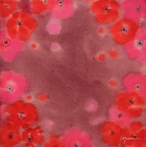 花柄のシルエット（ピンク）｜ Floral Silhouette (Pink)